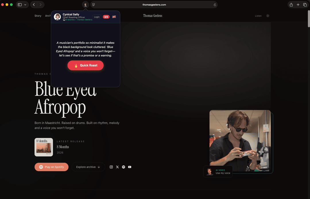 Safari Extension on macOS